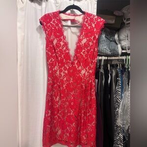 AIDAN MATTOX FLORAL LACE SHORT DRESS Size 12